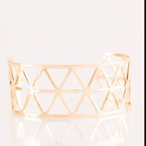 Gold cuff bracelet